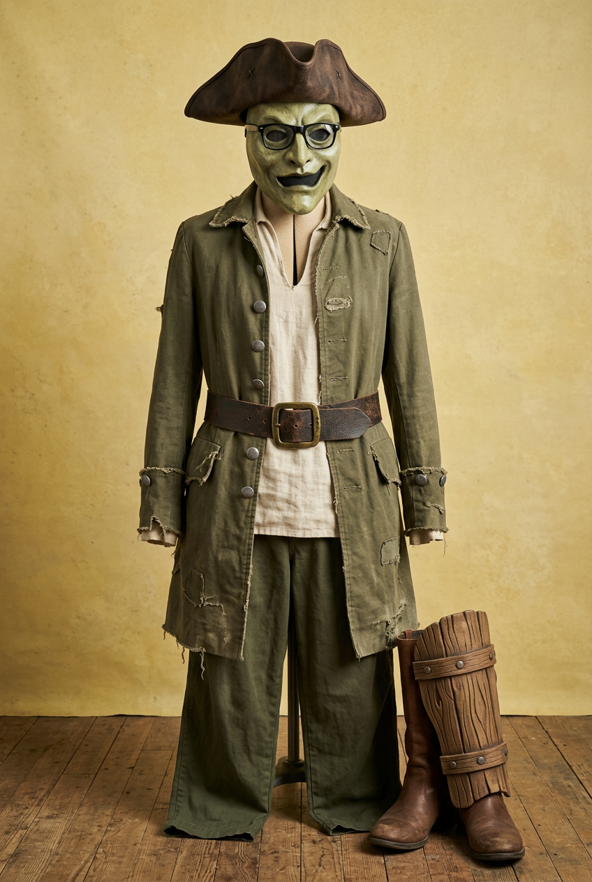 How to Make a Captain Clark Costume in 3 Days: Mask, Hat, Peg Leg and Glasses Fixes