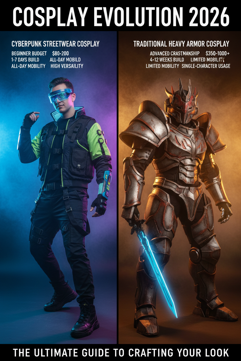 Cyberpunk Streetwear Cosplay vs. Traditional Heavy Armor: 2026 Comparison Guide