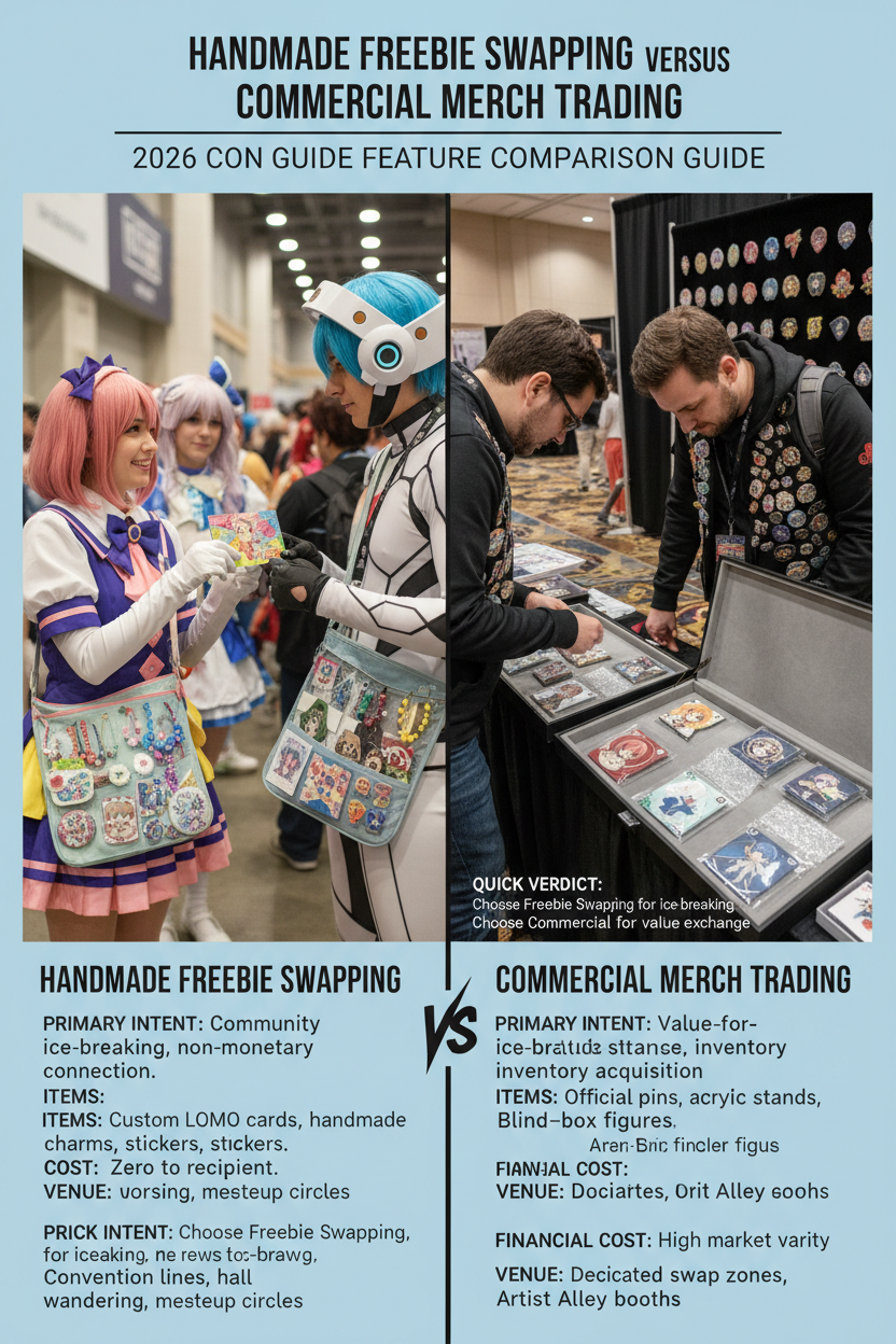 Handmade Freebie Swapping vs. Commercial Merch Trading: 2026 Con Guide