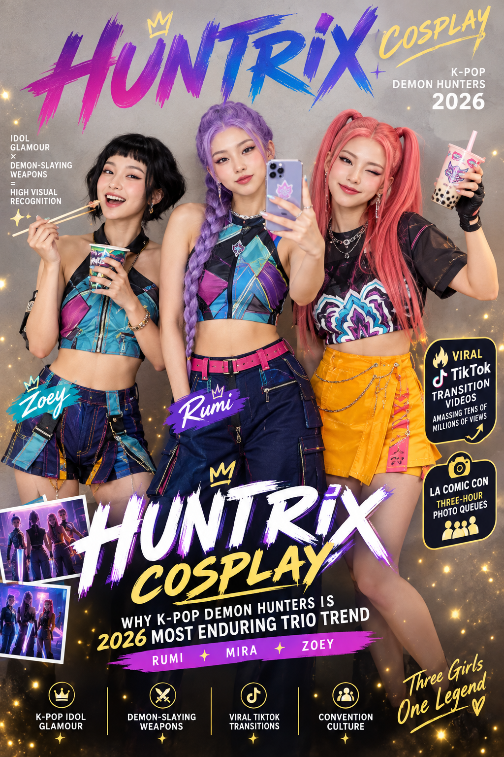 Huntrix Cosplay: Why K-Pop: Demon Hunters Is 2026’s Most Enduring Trio Trend