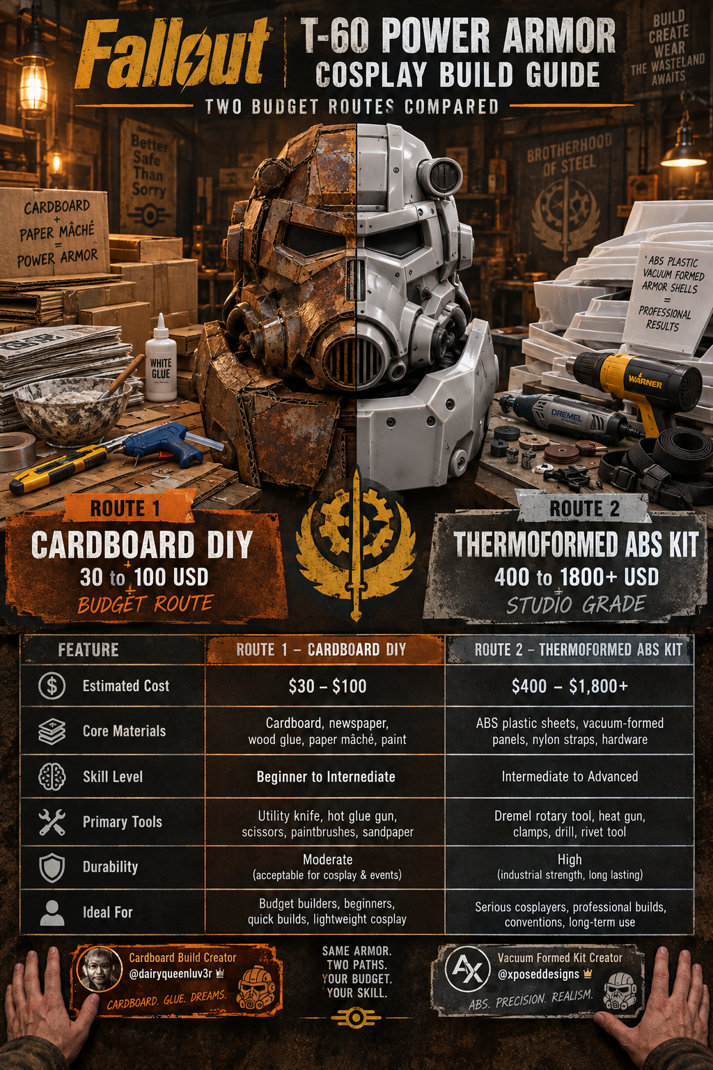 2026 Fallout T-60 Power Armor Cosplay Build Guide: 2 Budget Routes Compared