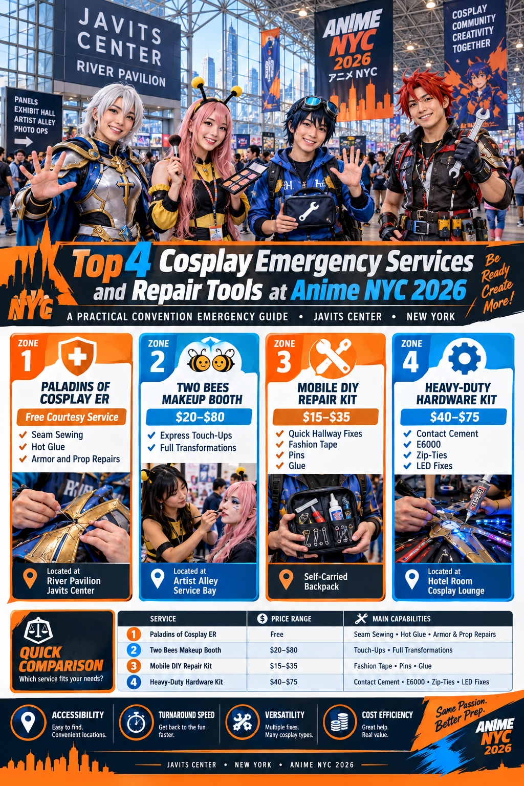 Top 4 Cosplay Emergency Services & Repair Tools at Anime NYC 2026