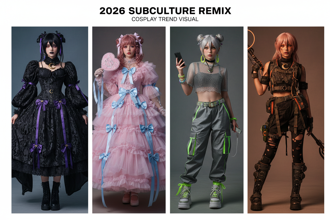 How to Remix Any Anime Character Into a Goth, Coquette, Y2K, or Cyberpunk-Wasteland Cosplay in One Weekend
