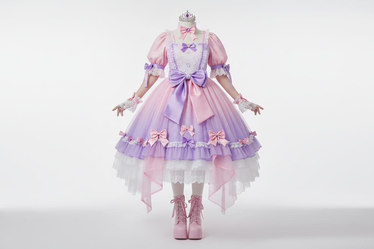 Dreamy Sweet-Cool Cosplay Guide: Pink-Purple Gradient + Lace Elements Universal Styling Formula