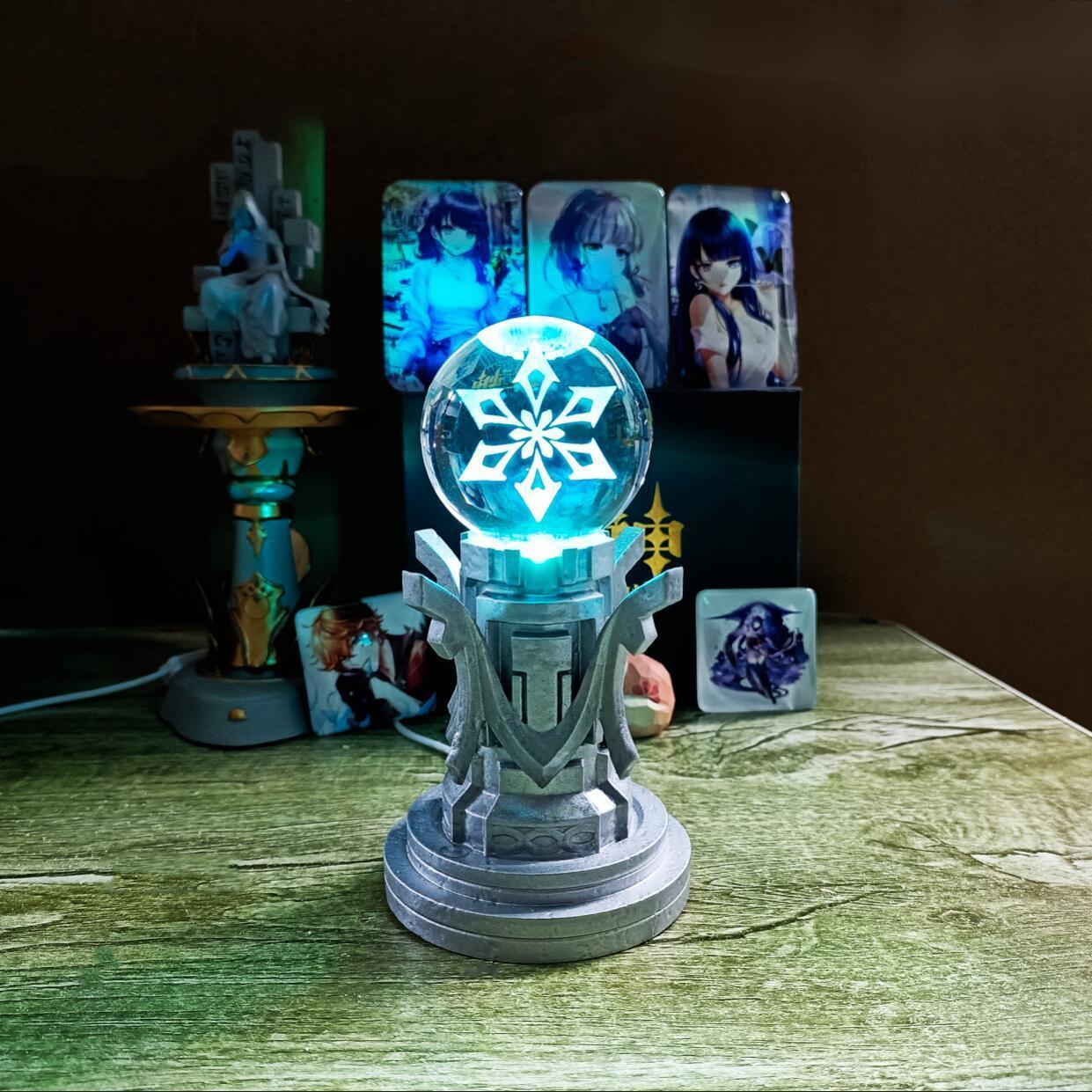 Seven Elements Crystal Ball - Elemental Pillar Creative Display Ornament