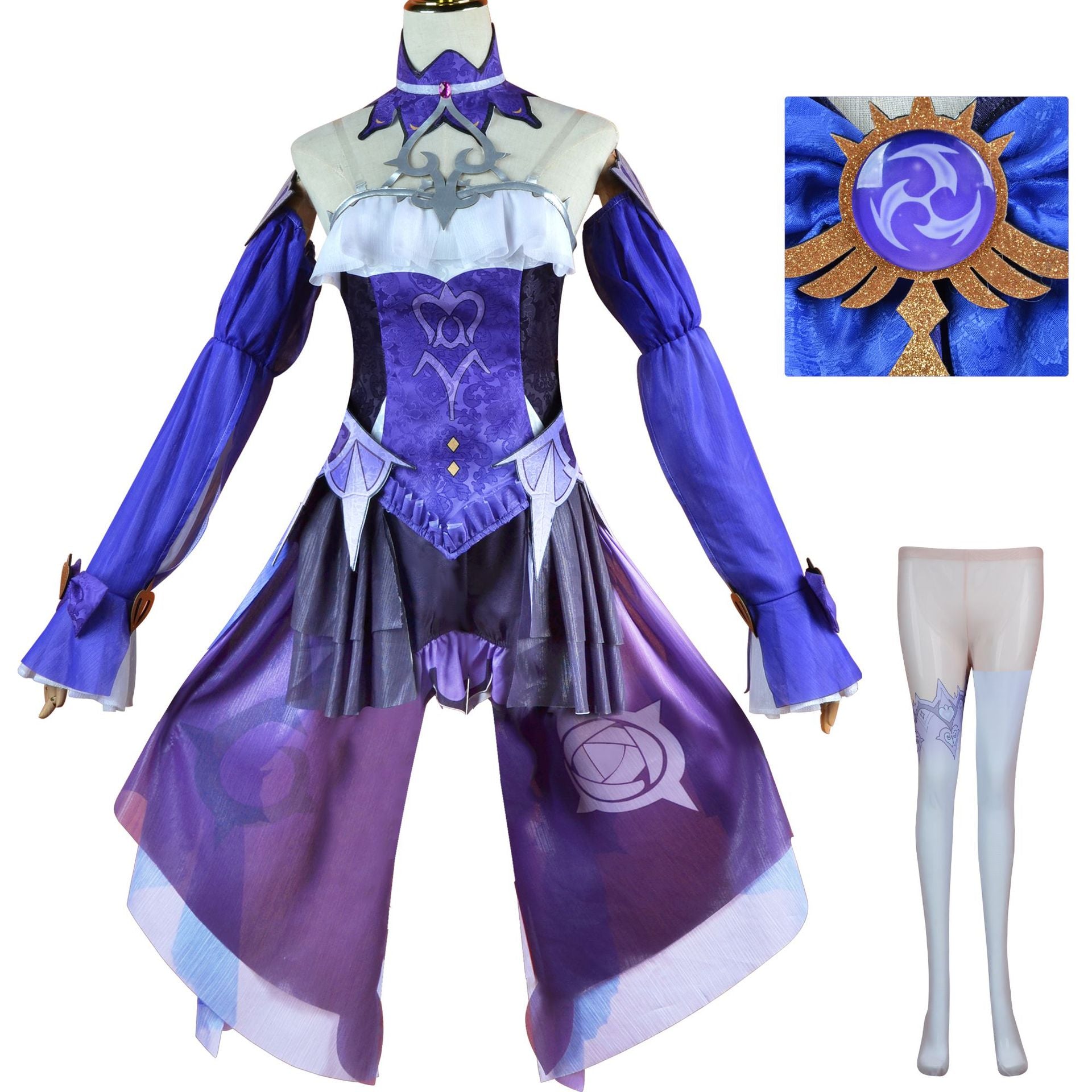 Prinzessin Polar Night Cosplay Costume - Elegant Electro Dress