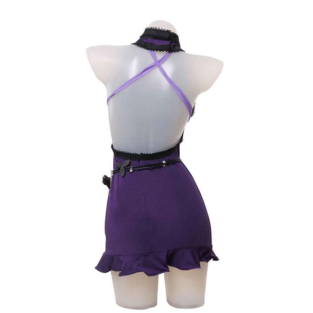 Final Fantasy Cosplay Costume Tifa Purple Dress Costume Cosplay