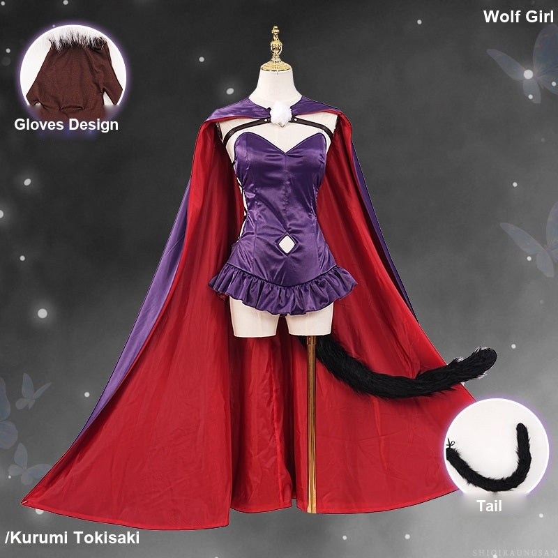 Date A Live Style Costume Cosplay Tokisaki Kurumi Wolf-Girl Outfit Cosplay Costume