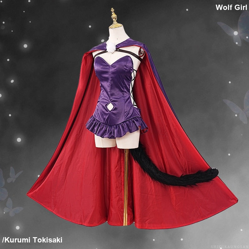 Date A Live Style Costume Cosplay Tokisaki Kurumi Wolf-Girl Outfit Cosplay Costume