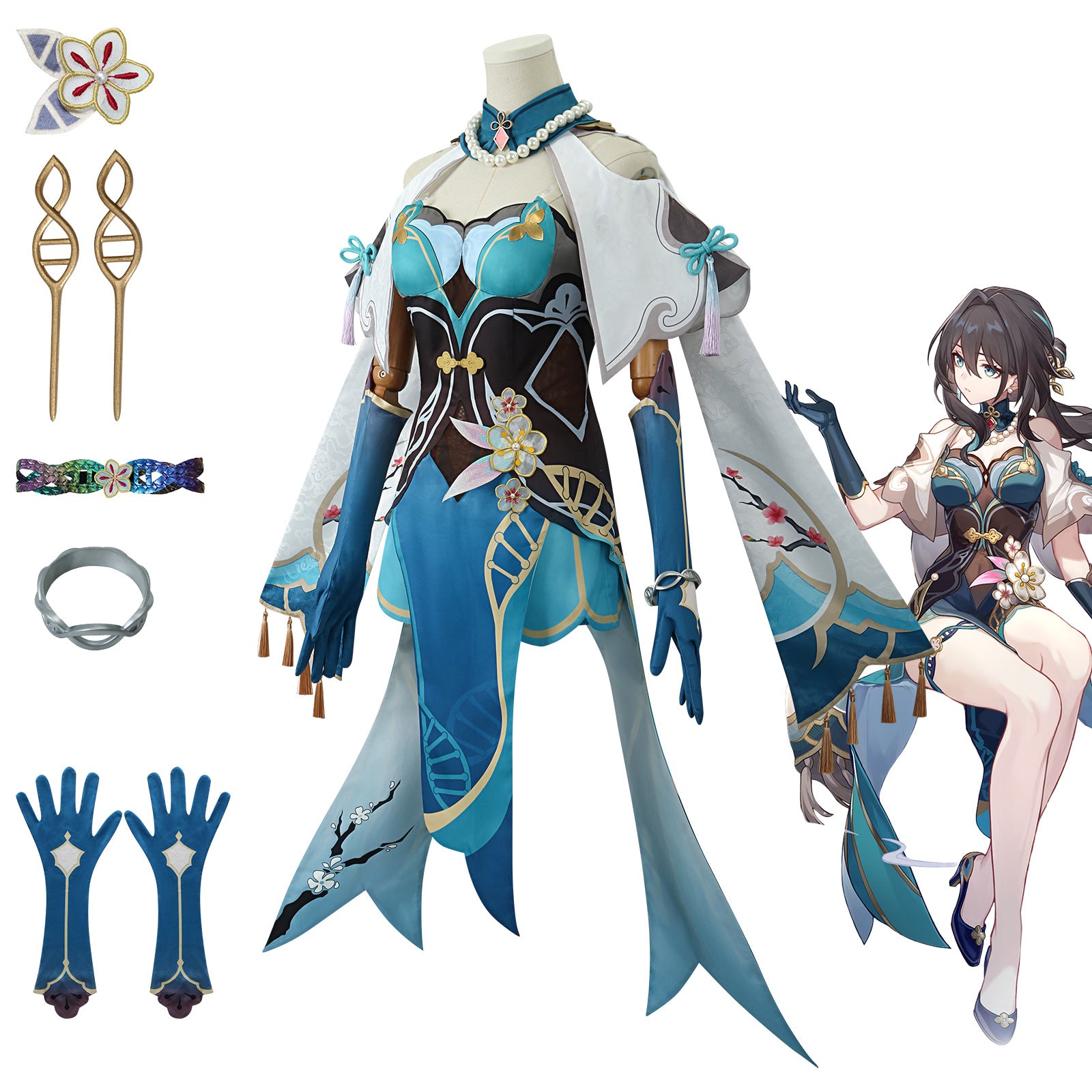 Honkai: Star Rail style costume cosplay Ruan Mei cosplay costume