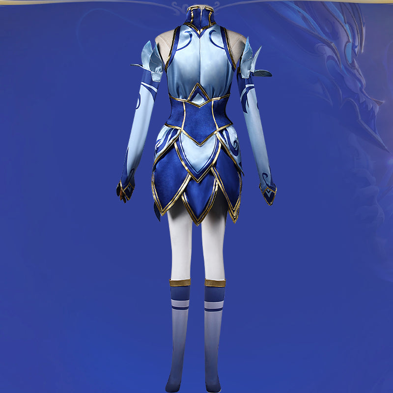 Blue and White Porcelain Lady of Light Cosplay Costume - Chinese Inspired Mage Outfit