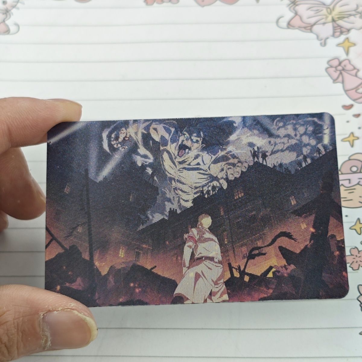 Attack on Titan 進撃の巨人 Levi and Eren and Mikasa Single card with 5 transformations + transparent storage box Peripheral toys