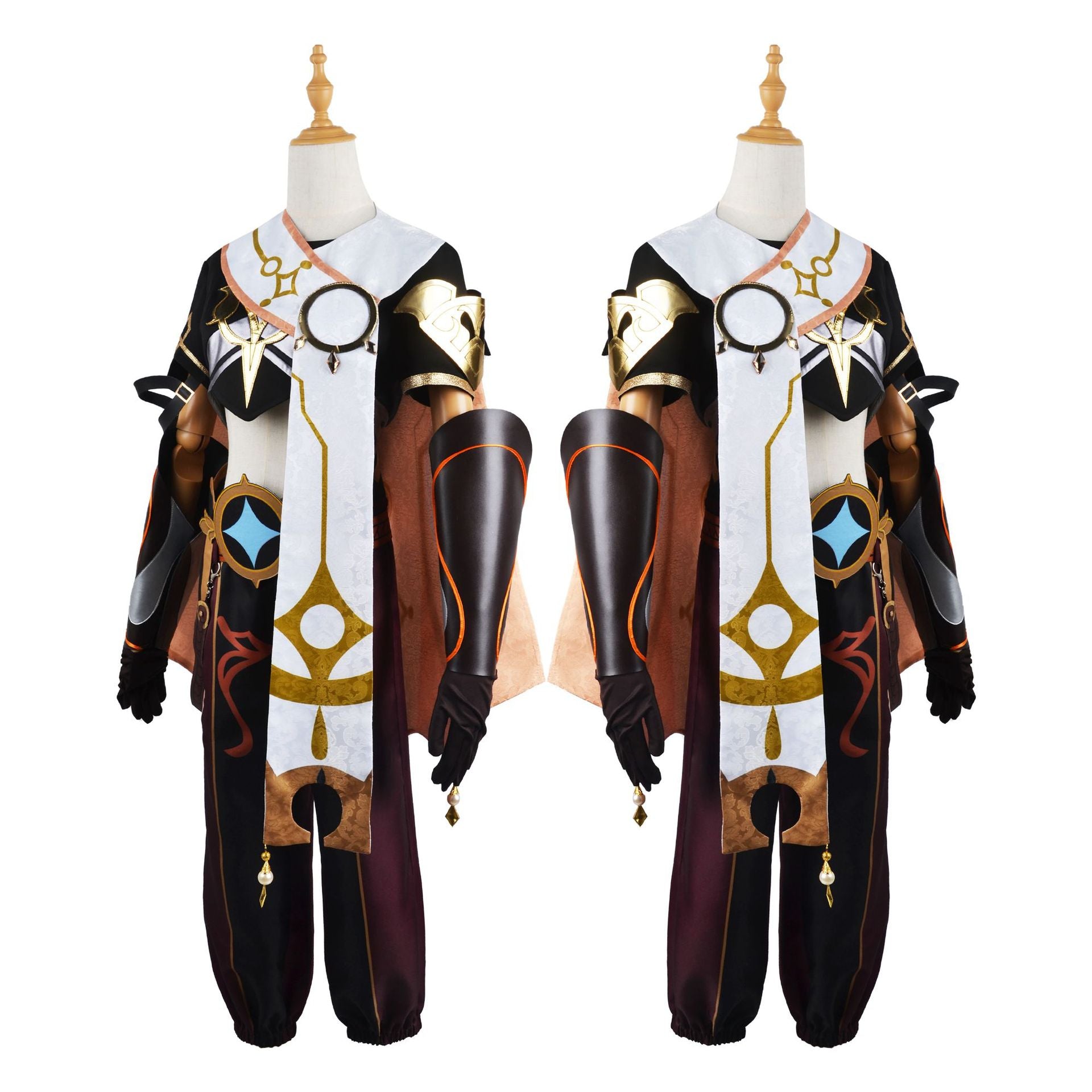 Dimensional Traveler Male Cosplay Costume - Gold Adventurer Outfit