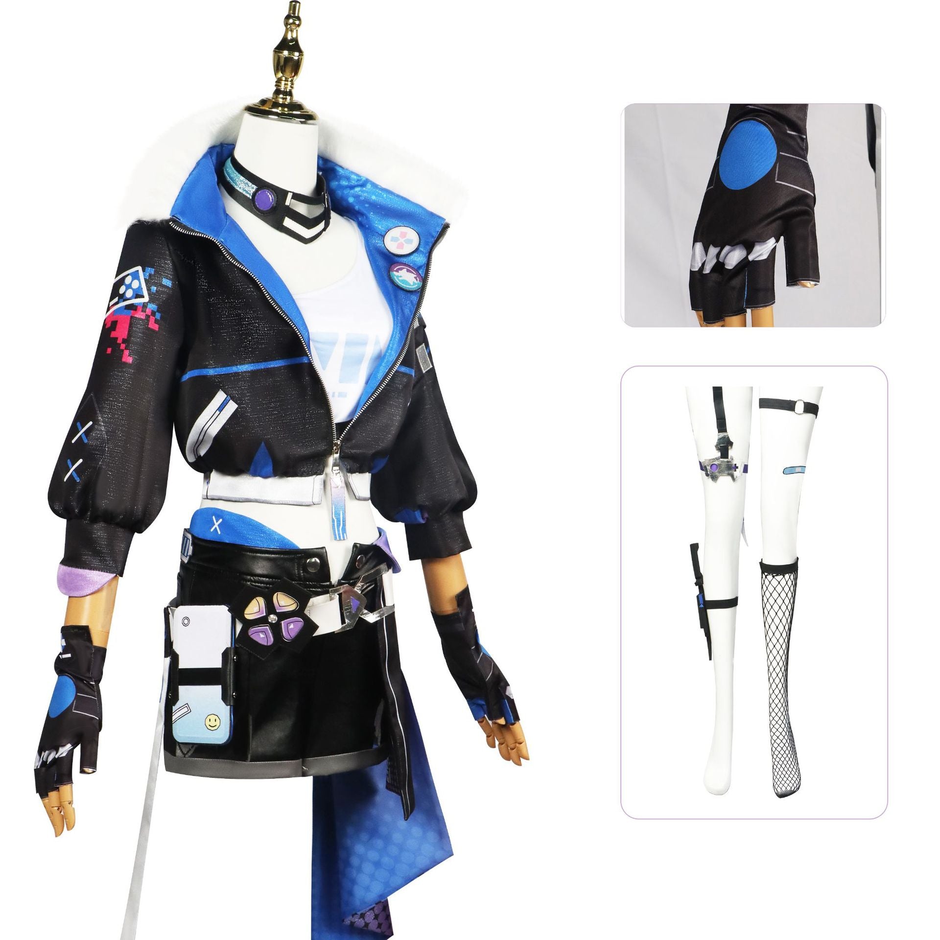 Silver Wolf Style Costume Sci-Fi Stellaron Hunter Hacker Cosplay Outfit