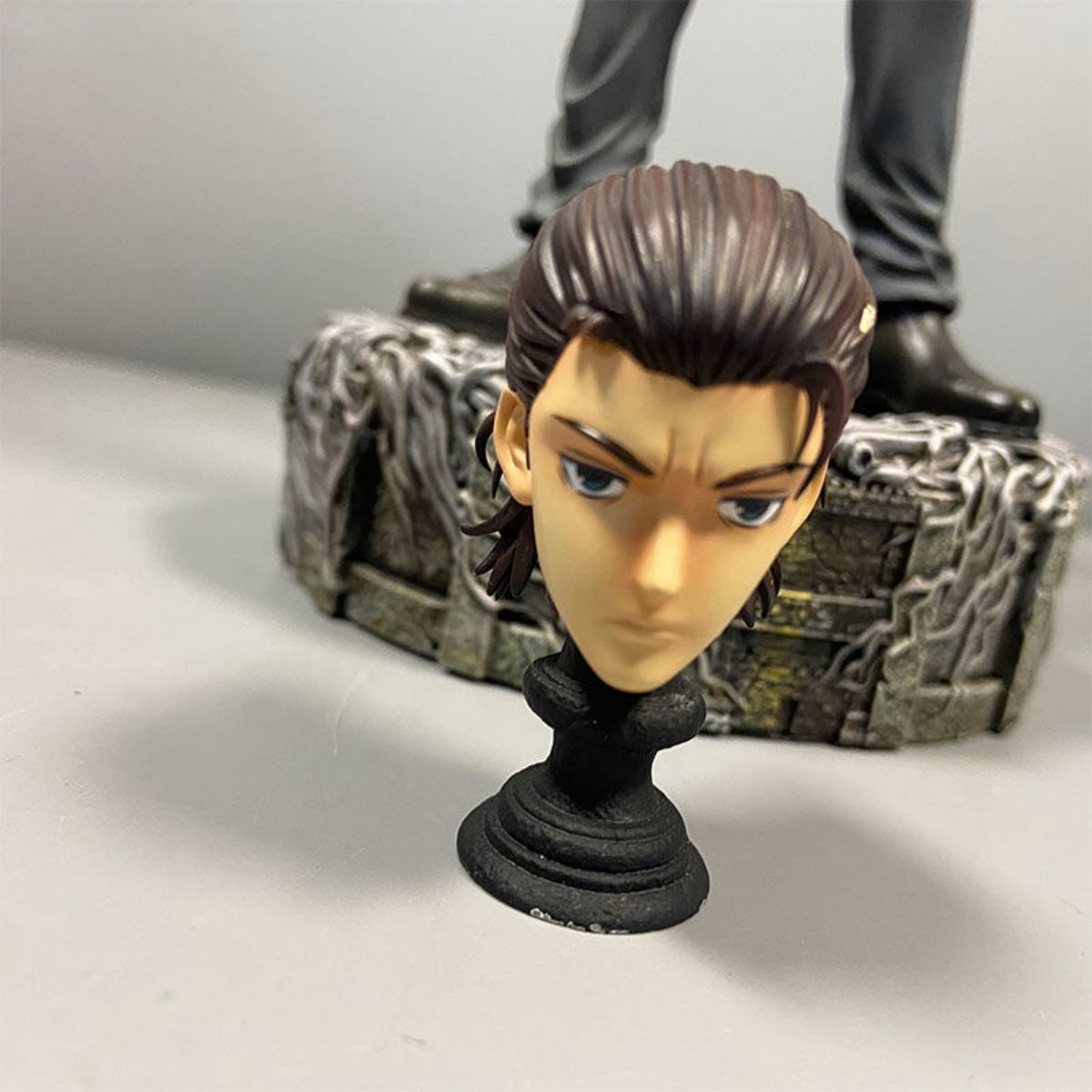 Attack on Titan Eren Double Head Sculpture - Premium Anime Figure Model