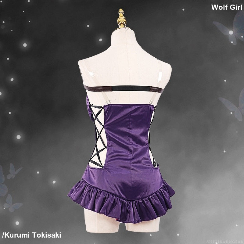 Date A Live Style Costume Cosplay Tokisaki Kurumi Wolf-Girl Outfit Cosplay Costume