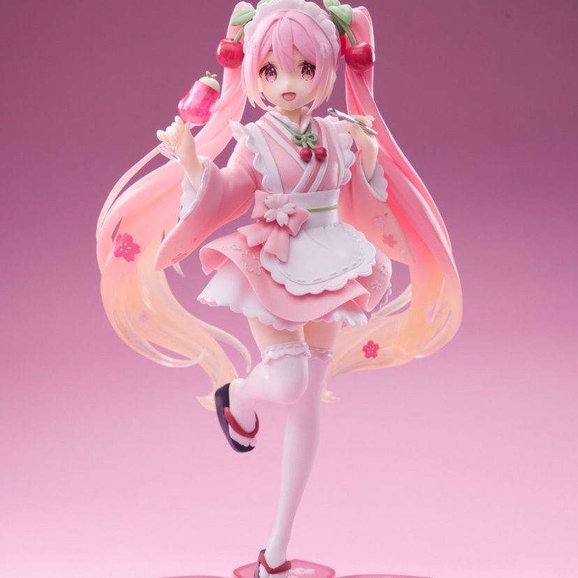 Hatsune Miku Japanese Teahouse Waitress Figure - Traditional Kimono Collectible