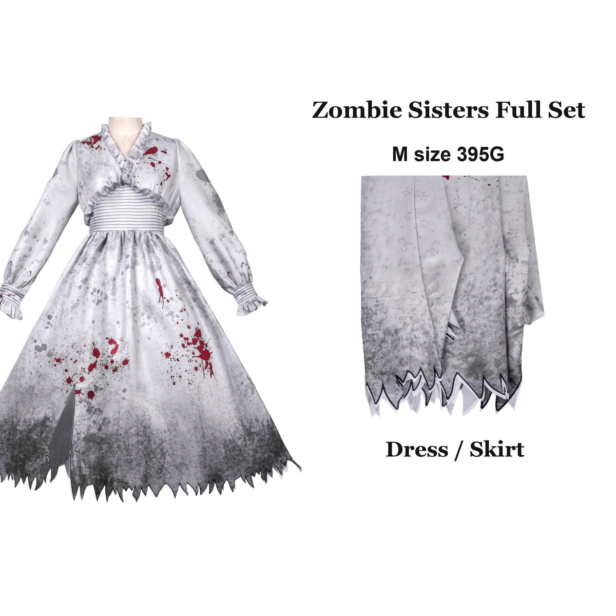 Resident Evil Style Cosplay Costume Zombie Sisters Costume