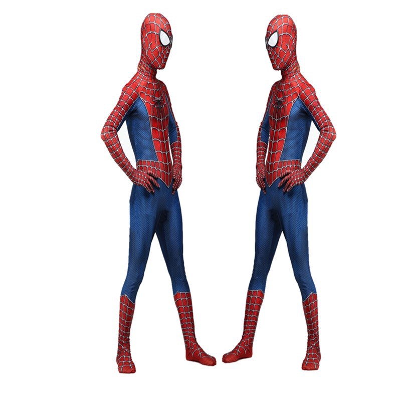 Web-Slinging Hero Cosplay Costume - Red Blue Spider Suit Outfit