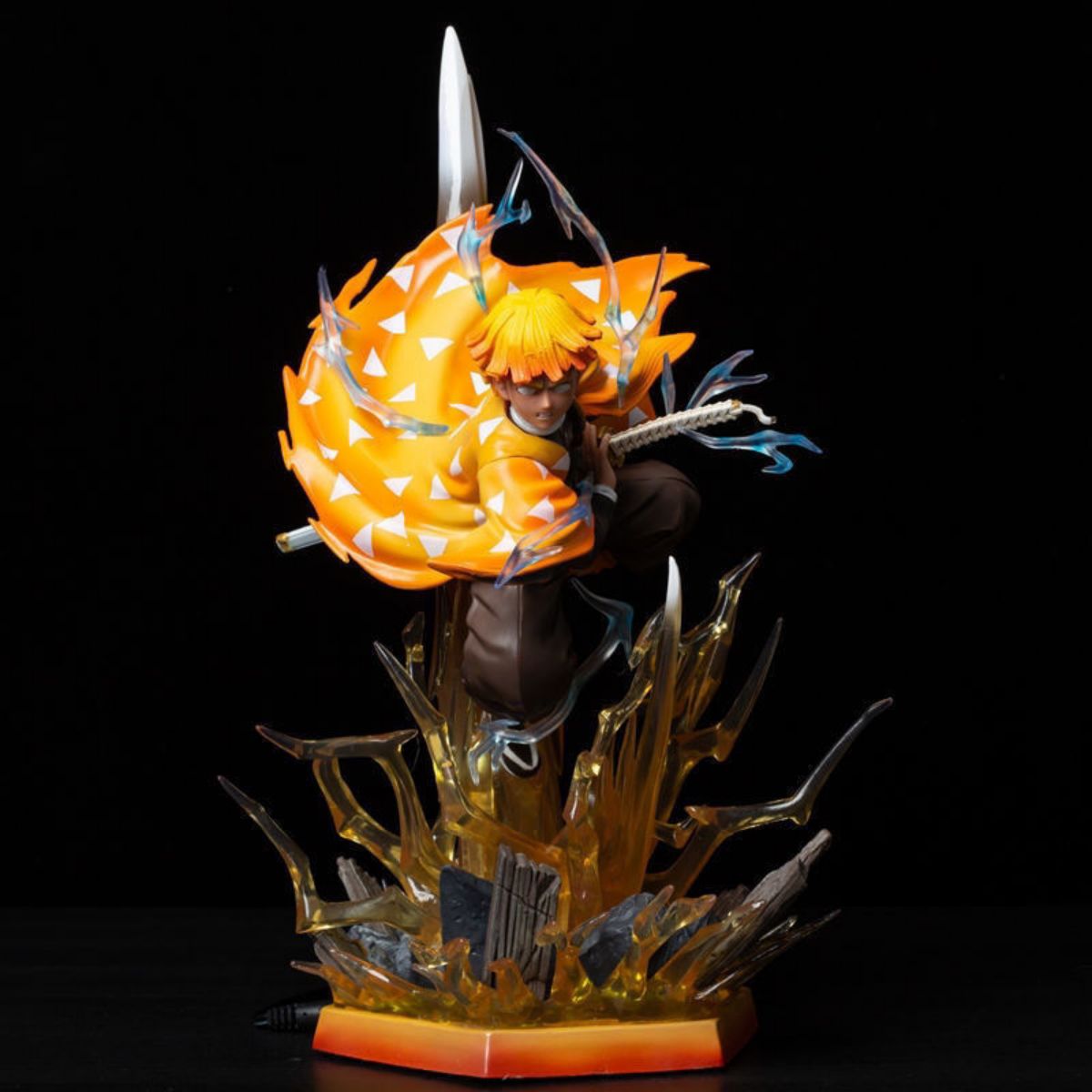 Demon Slayer Tanjiro Kamado Luminous LED Statue - 320mm Glowing Collectible