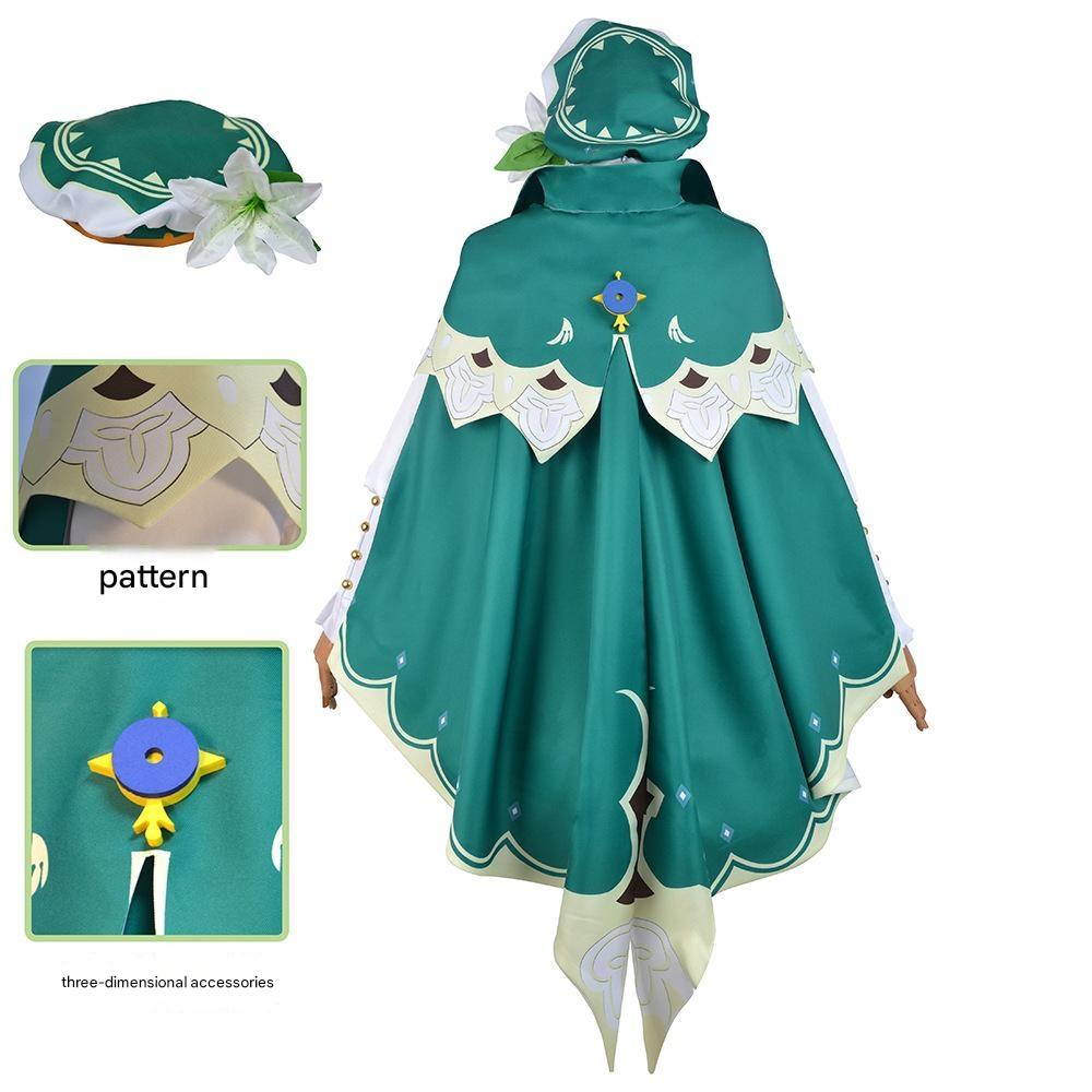 Anemo Archon Bard Cosplay Costume - Green Wind God Outfit