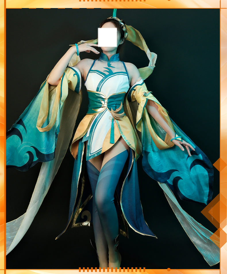 Jade Sword Legend Celestial Healer Cosplay Costume - Chinese Inspired Starchild Outfit