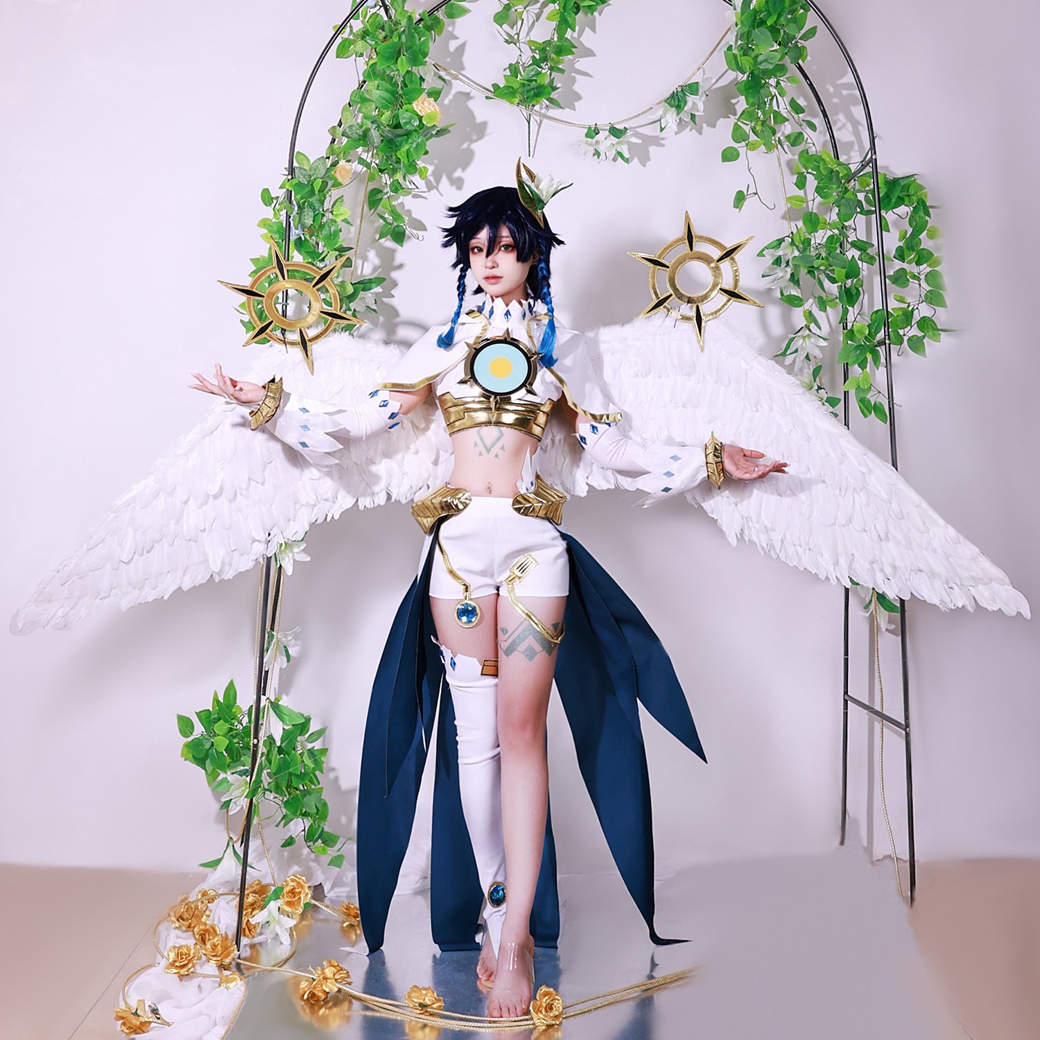 Anemo Archon Divine Robes Barbatos Cosplay Cosplay Costume - Wind God Ceremonial Outfit