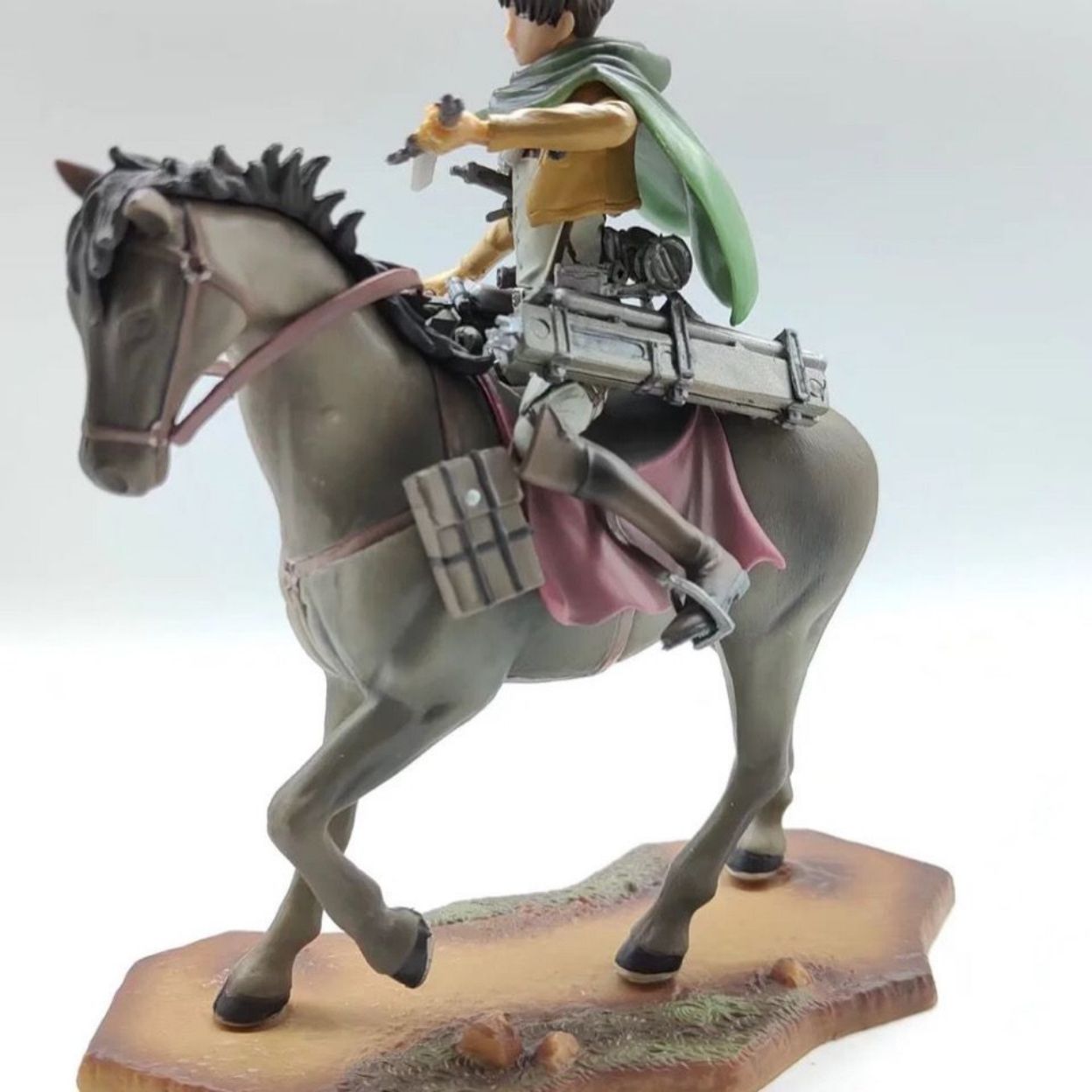 Attack on Titan Levi Ackerman Riding Horse Scene Figure - 190mm Premium Statue