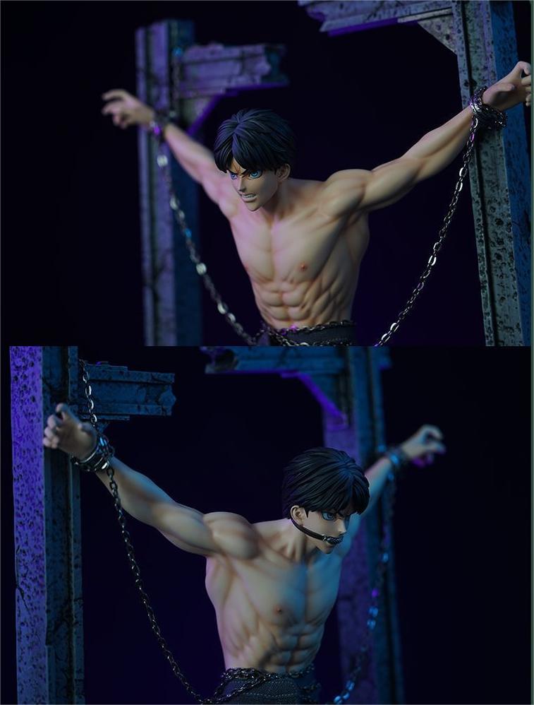 Attack on Titan Trapped Eren Yeager Figure - Crystallized Scene Collectible Statue