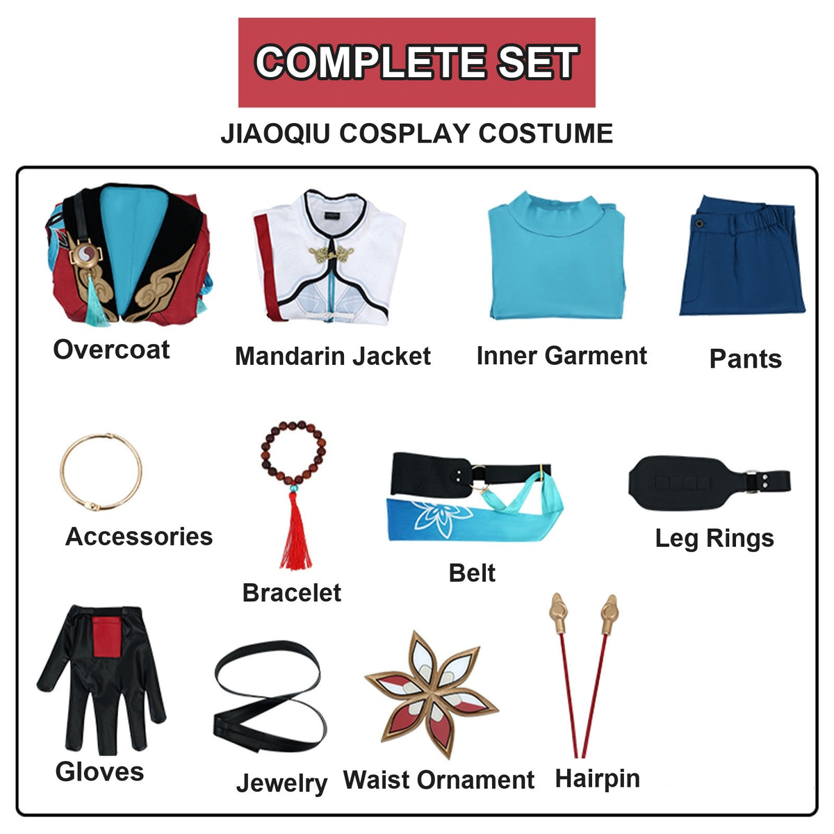Honkai: Star Rail Style Costume Cosplay Jiaoqiu Cosplay Costume
