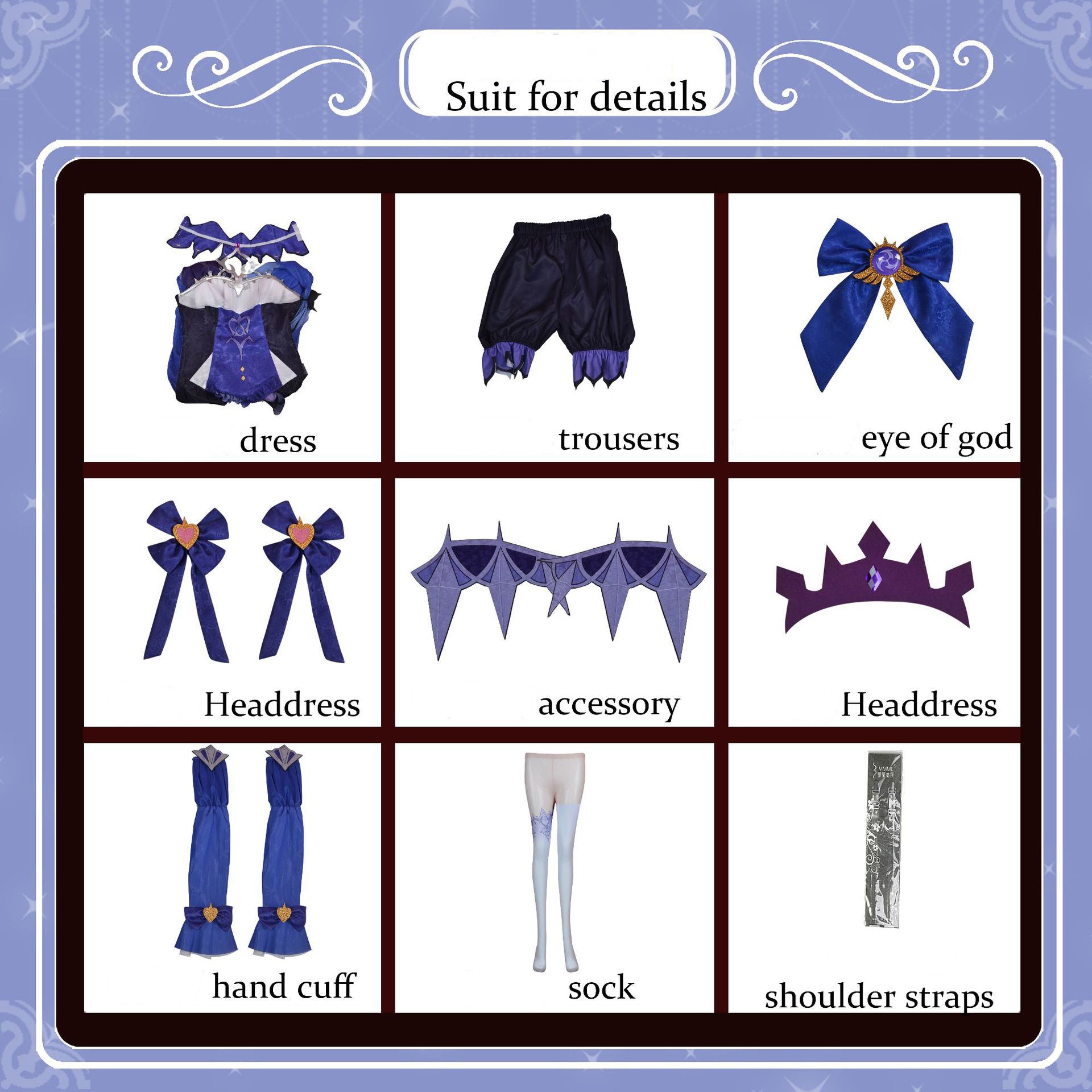 Prinzessin Polar Night Cosplay Costume - Elegant Electro Dress