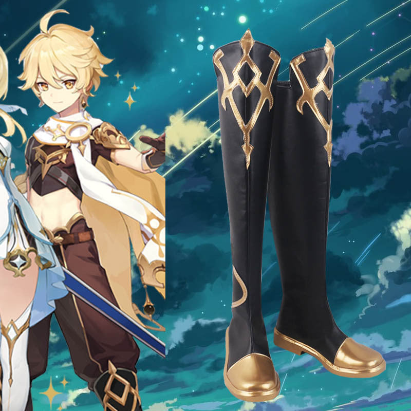 Dimensional Traveler Male Cosplay Costume - Gold Adventurer Outfit