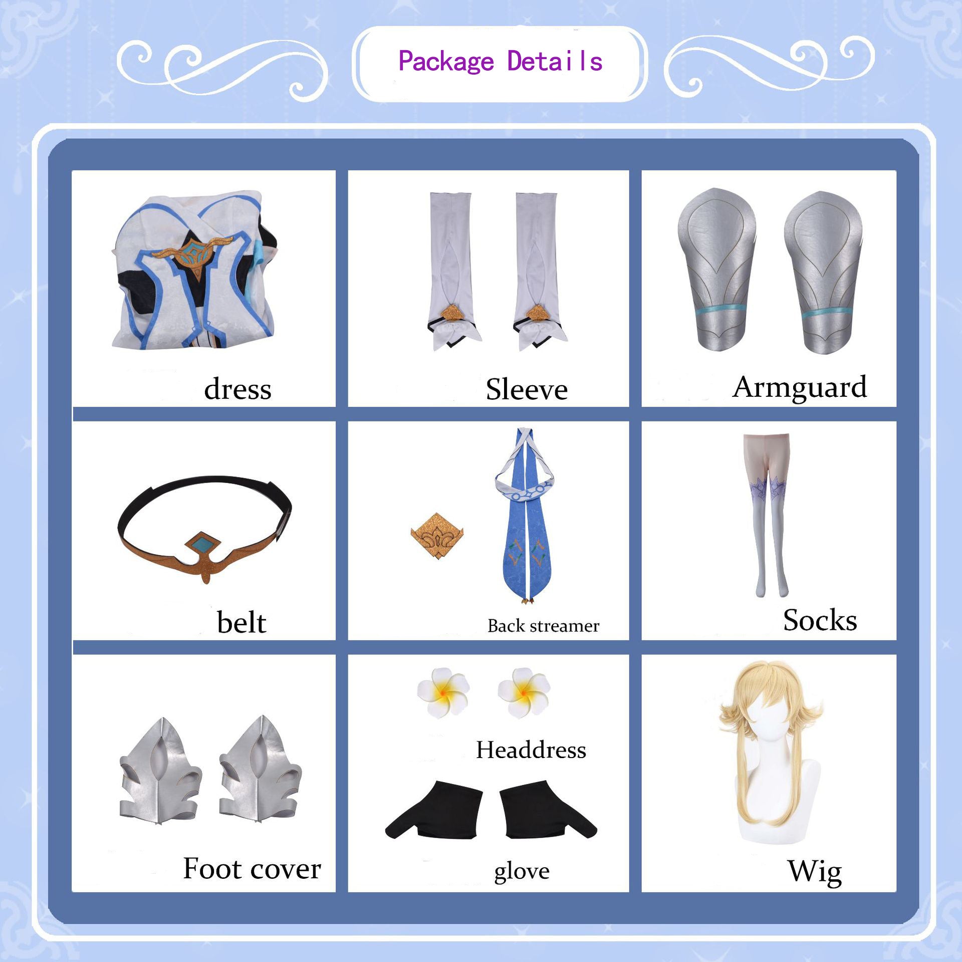 Dimensional Traveler Lumine Cosplay Costume - White Dress Adventurer | Gaming Cosplay
