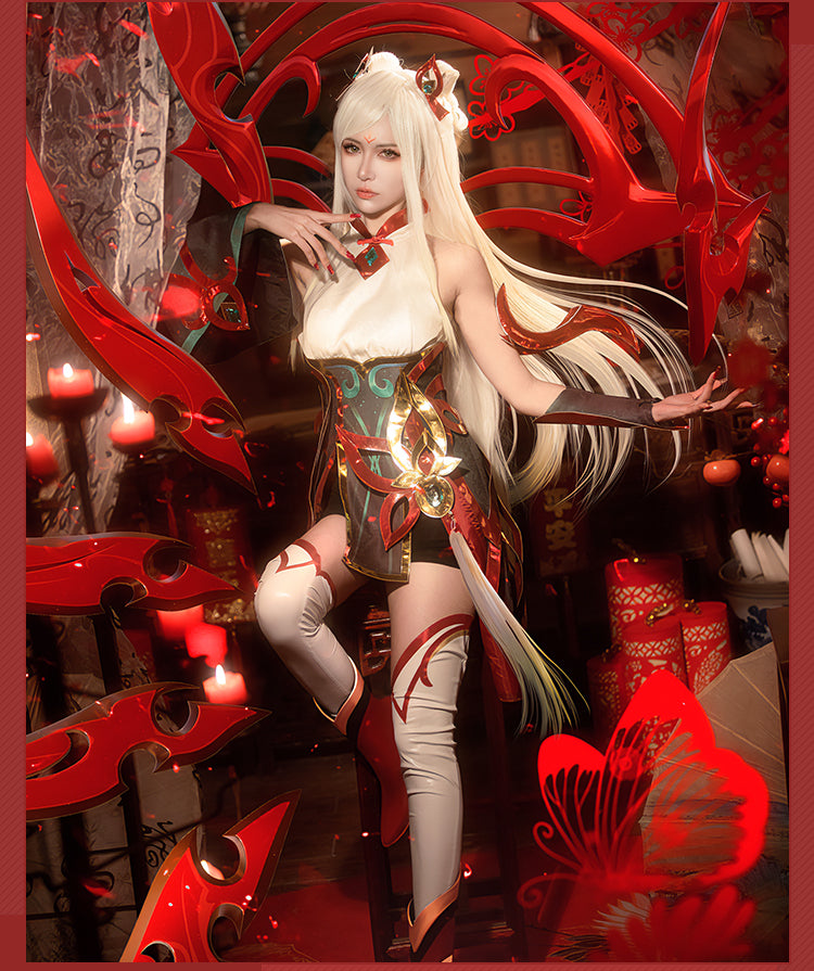 Blade Dancer Warrior Irelia Cosplay Costume - Elegant Ionian Fighter Outfit