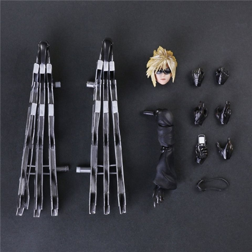 Final Fantasy VII Cloud Strife & Fenrir Motorcycle Figure - Premium Advent Children