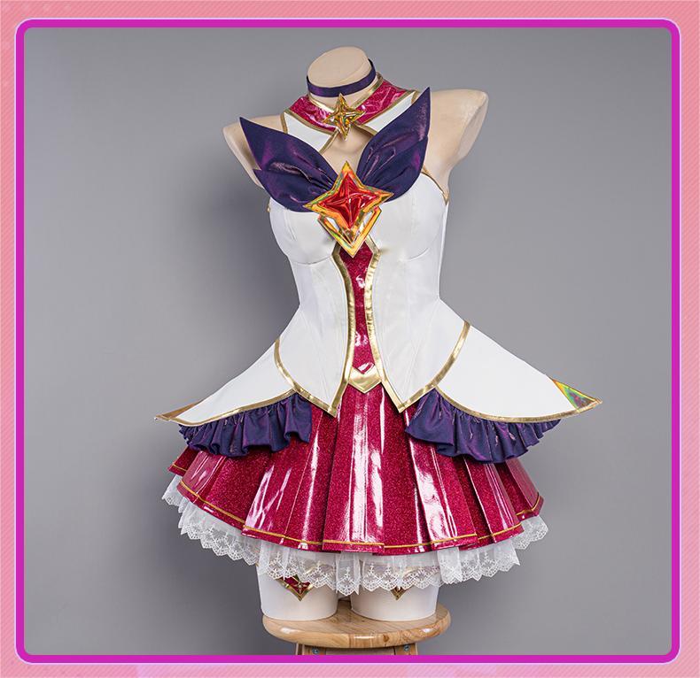 Nine-Tailed Fox Magical Girl Cosplay Costume - Pink Celestial Guardian Outfit