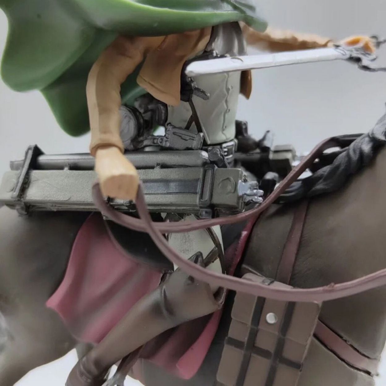 Attack on Titan Levi Ackerman Riding Horse Scene Figure - 190mm Premium Statue