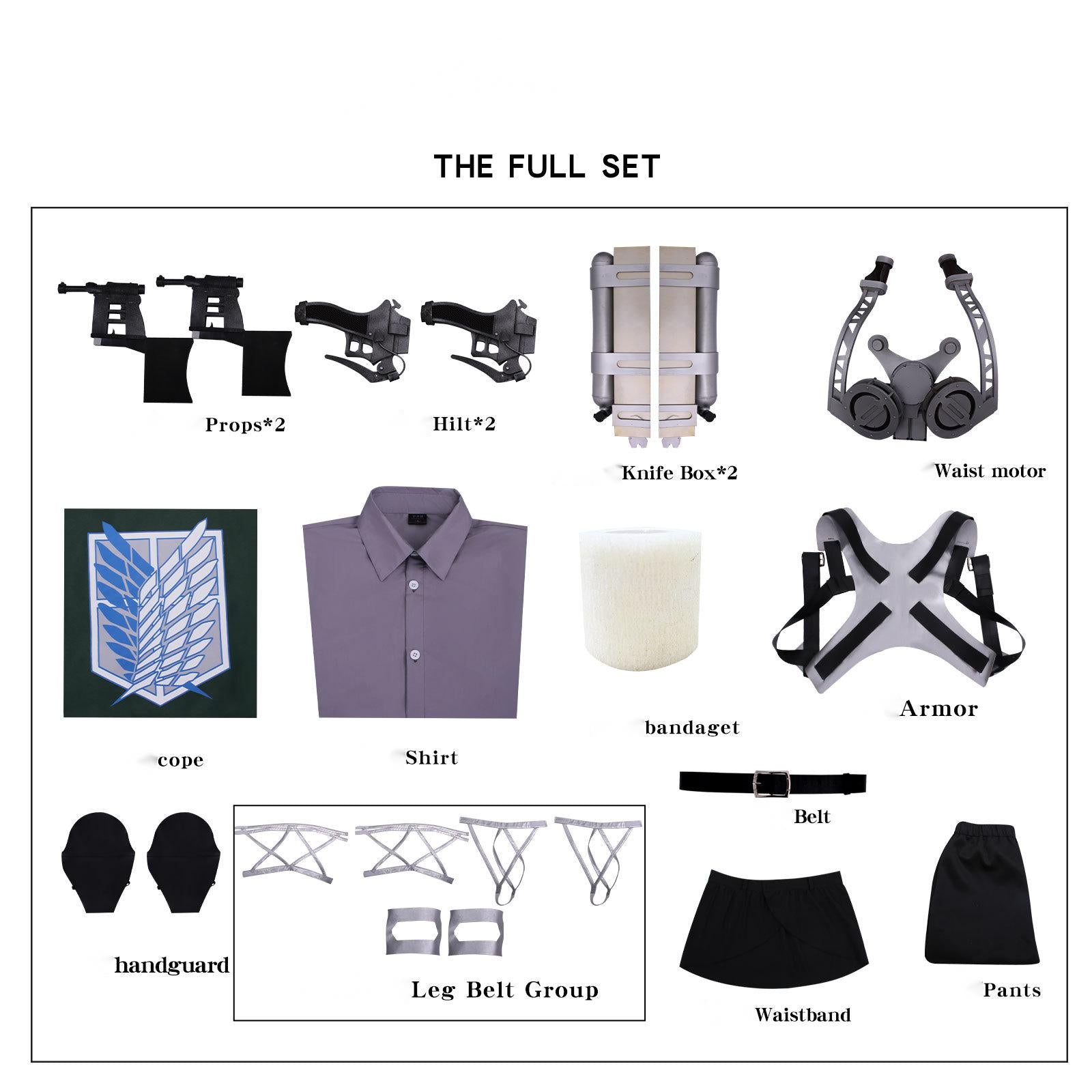 Levi Ackerman Style Costume Wings of Freedom Survey Corps Cosplay Outfit