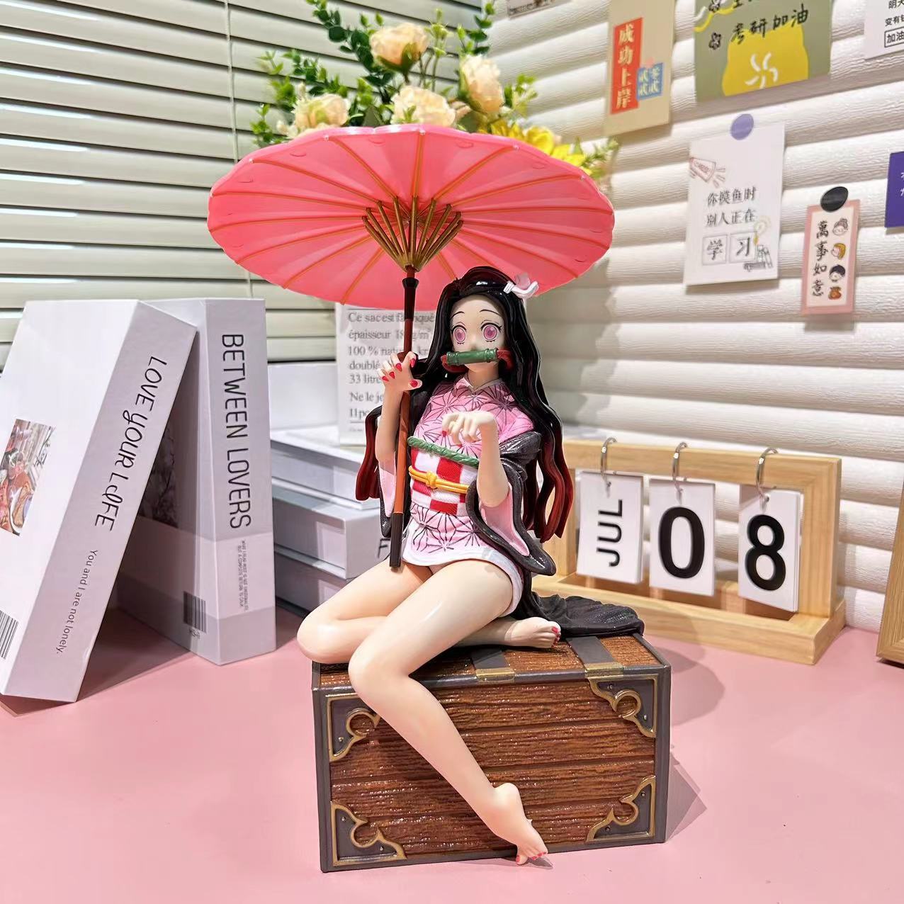 Demon Slayer Kamado Nezuko Flower Umbrella Figure - 300mm Premium Collectible Statue