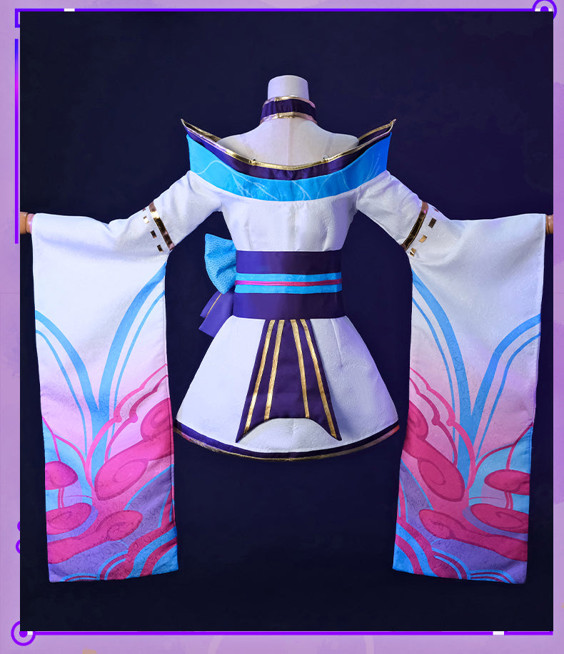 Nine-Tailed Fox Soul Lotus Theme Cosplay Costume - Elegant Mage Character Outfit