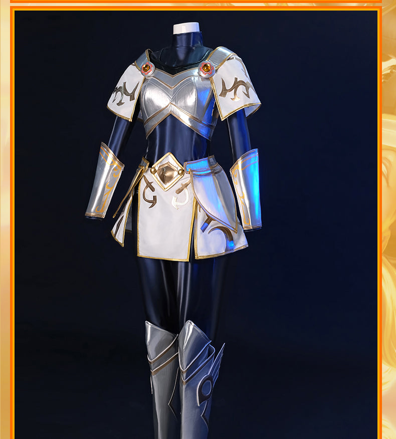 Radiant Lady of Light Cosplay Costume - Elegant Luminous Mage Outfit