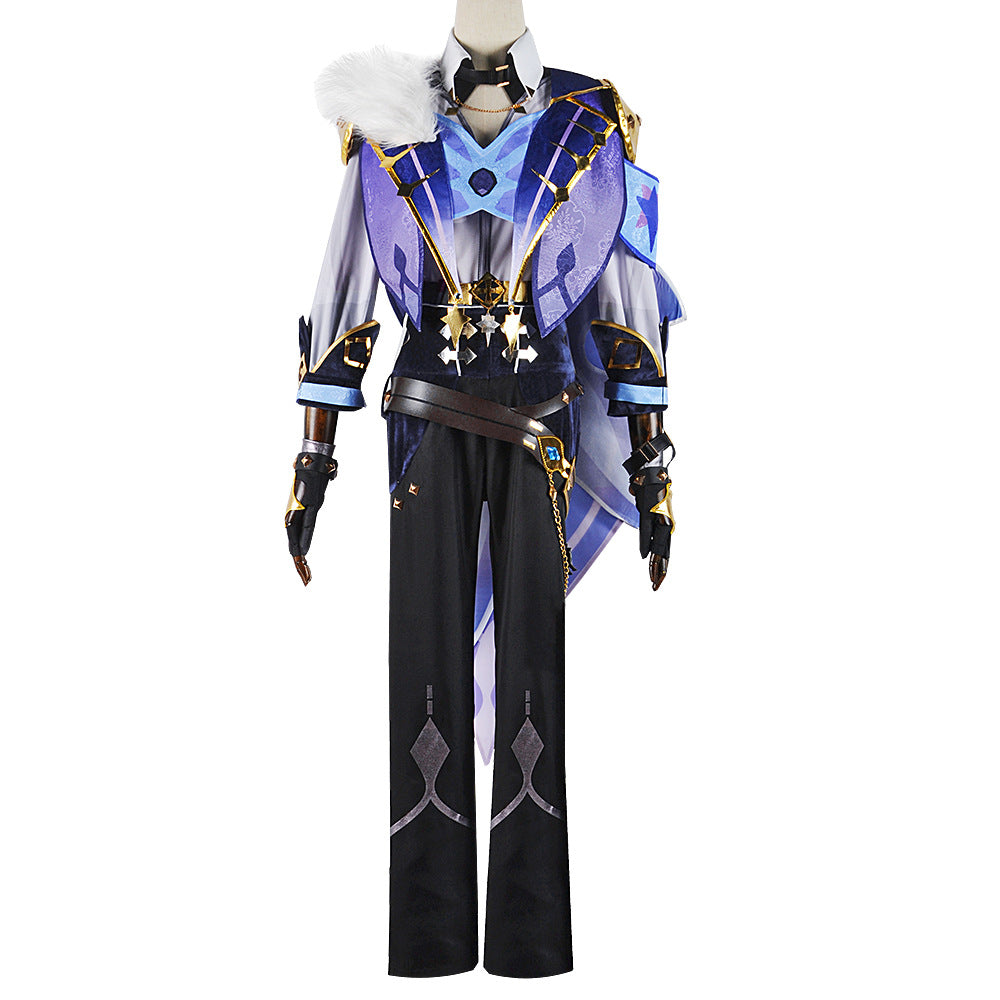Cavalry Captain Cosplay Costume - Cryo Knight Blue Outfit