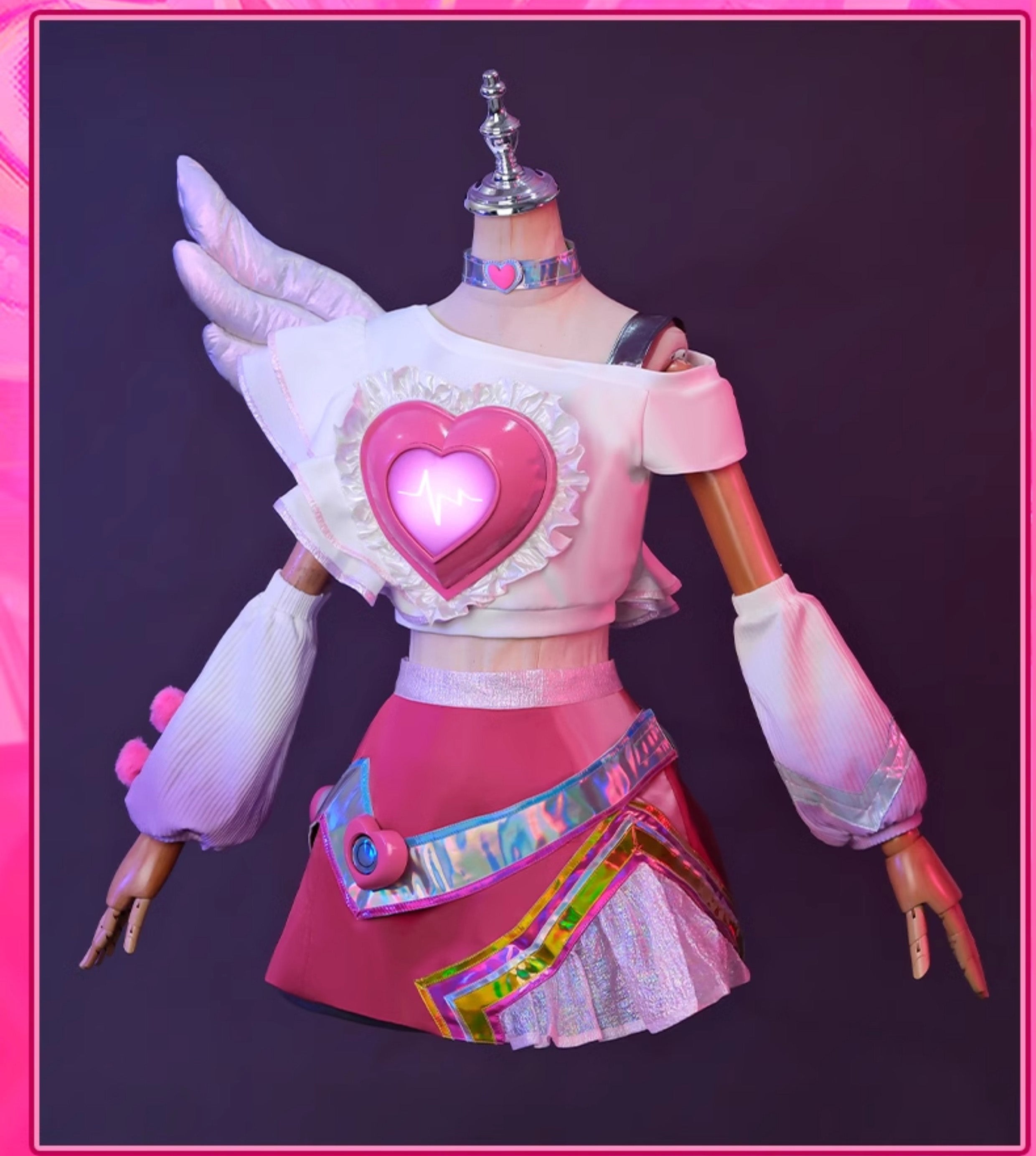 Heartseeker Lady of Light Cosplay Costume - Valentine's Day Romance Theme Outfit