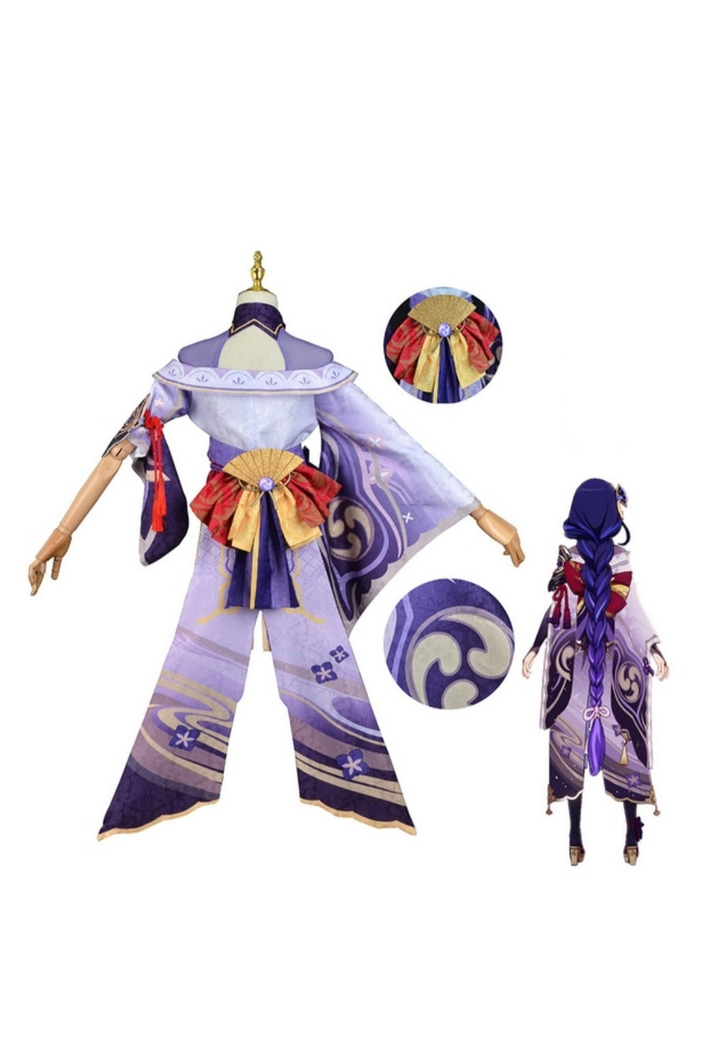 Electro Archon Cosplay Costume - Purple Kimono Eternity Outfit