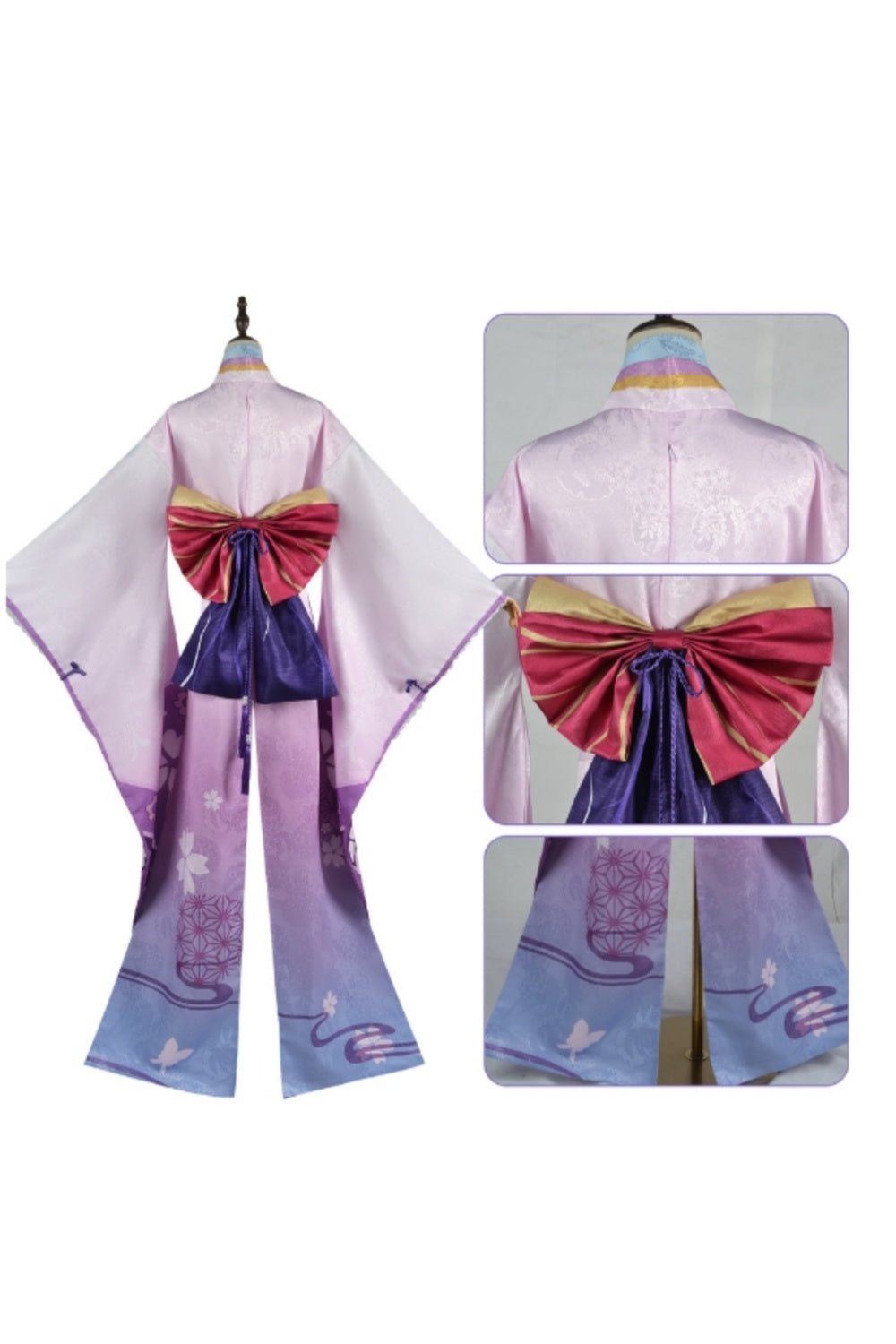Electro Archon Shogun Cosplay Costume - Inazuma Purple Kimono Outfit