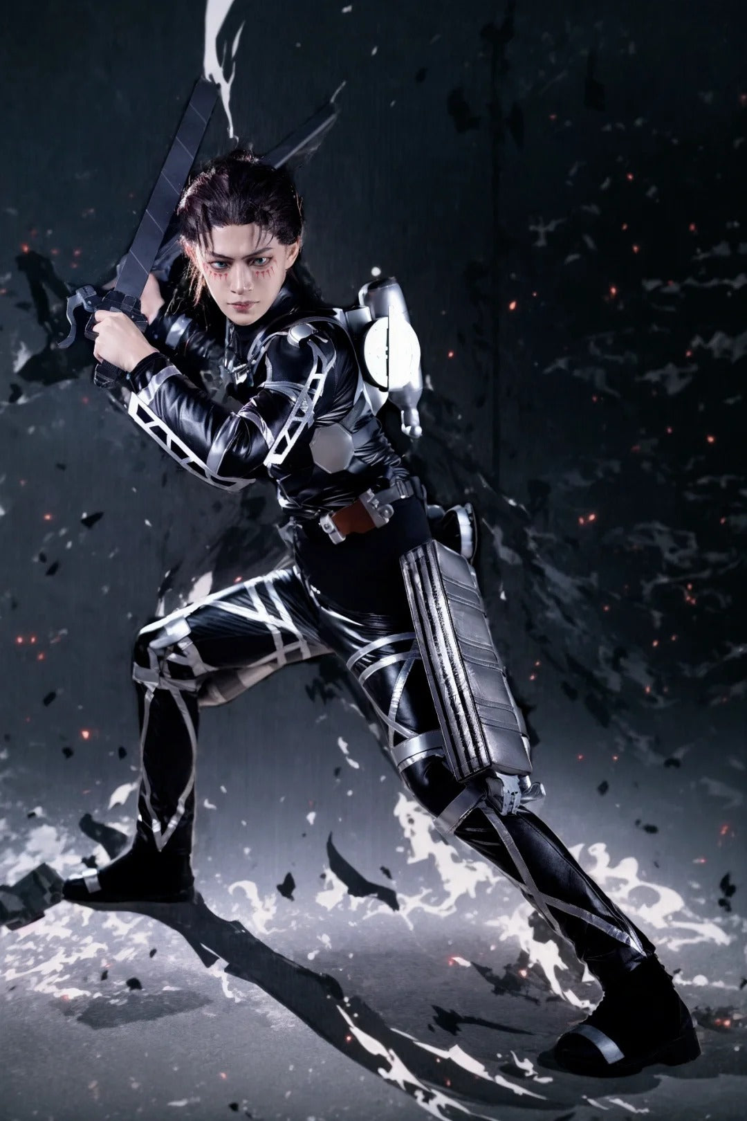 Attack on Titan Cosplay Costume 進撃の巨人 Leather Team Eren Costume 革チームエレン·イェーガー Cosplay