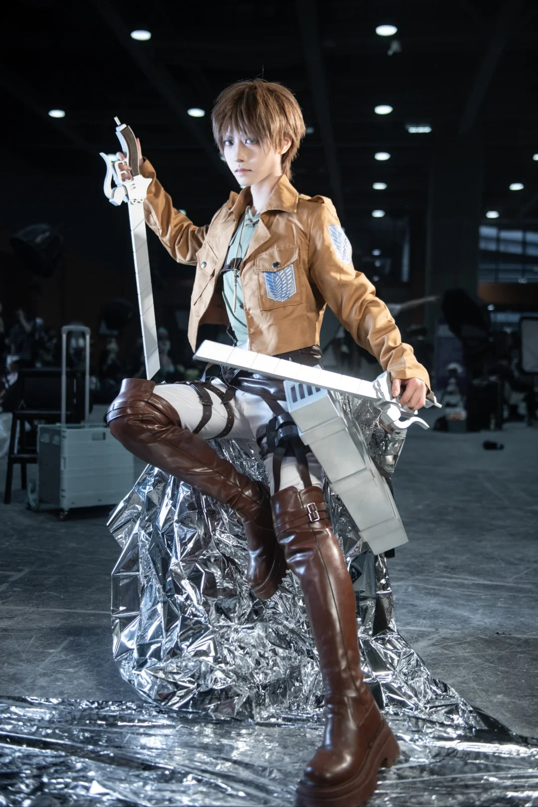 Attack on Titan Cosplay Costume 進撃の巨人 Cuerpo de encuesta Eren Costume 調査兵団エレン·イェーガー Cosplay