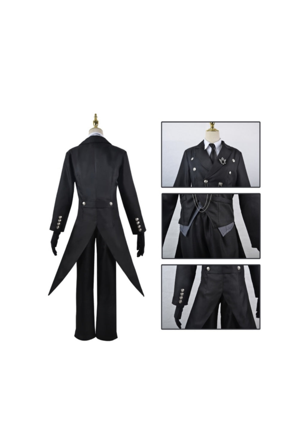 Black Butler Cosplay Costume 黒執事 Sebastian Michaelis Costume セバスチャン・ミカエリス Cosplay
