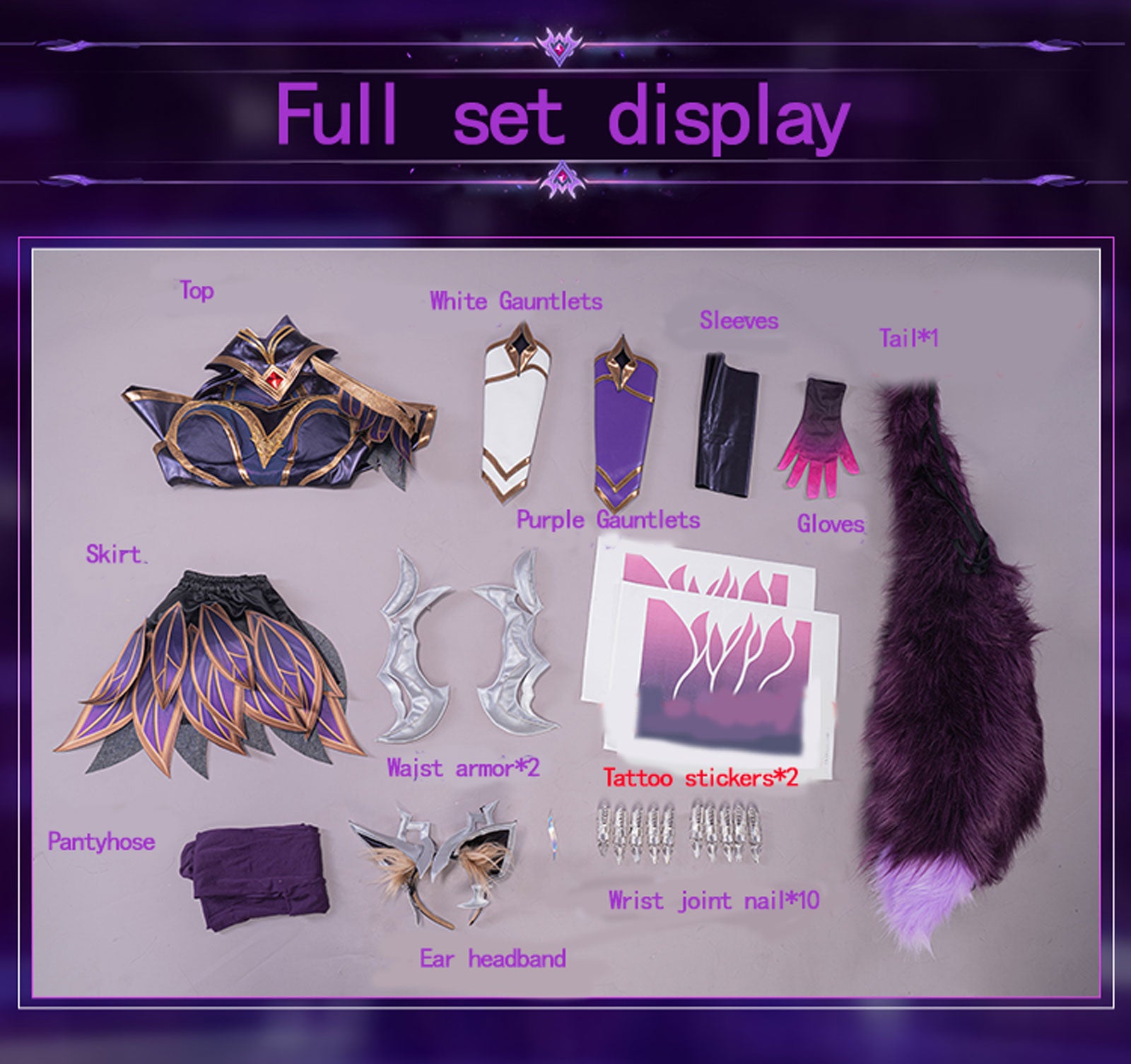 Bewitching Nine-Tailed Fox Cosplay Costume - Halloween Witch Theme Outfit