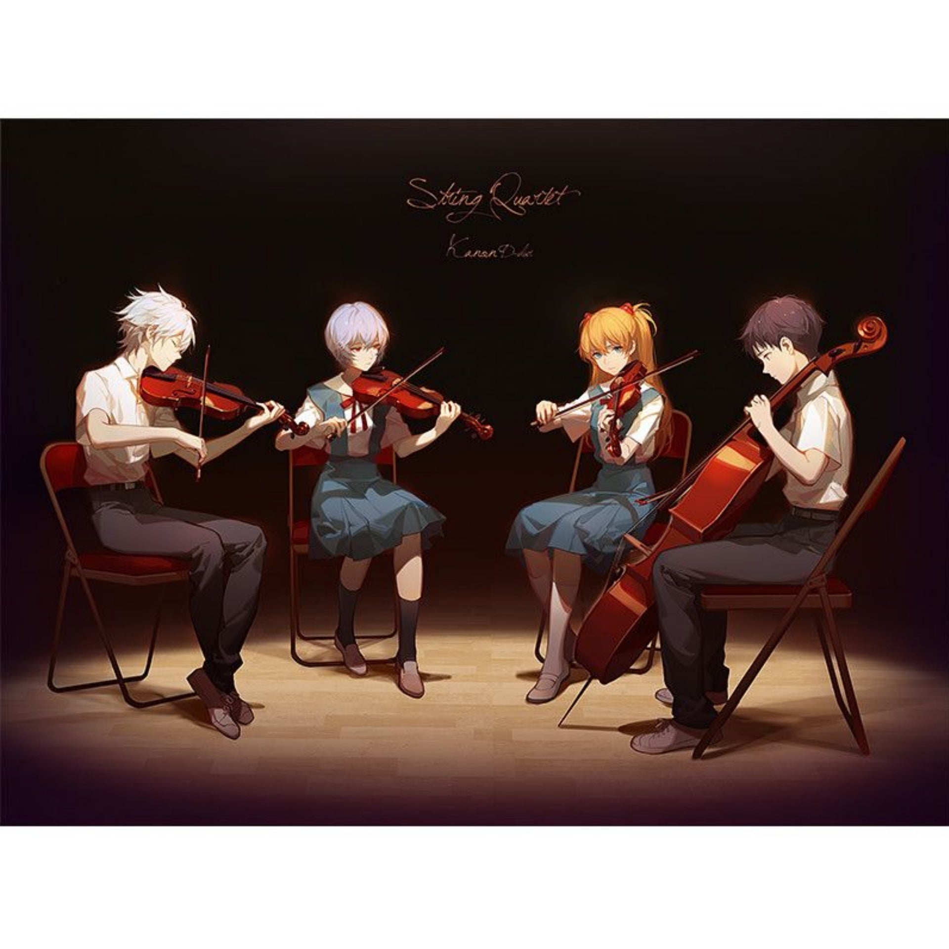 EVA Quartet Standing Cards Asuka Ayanami Rei Nagisa KaworuIkari Shinji Quartet Standing Cards